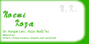 noemi koza business card